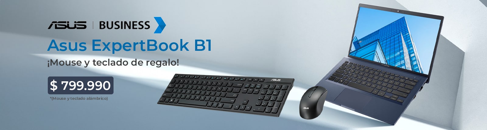 Asus ExpertBook B1 teclado y mouse de regalo